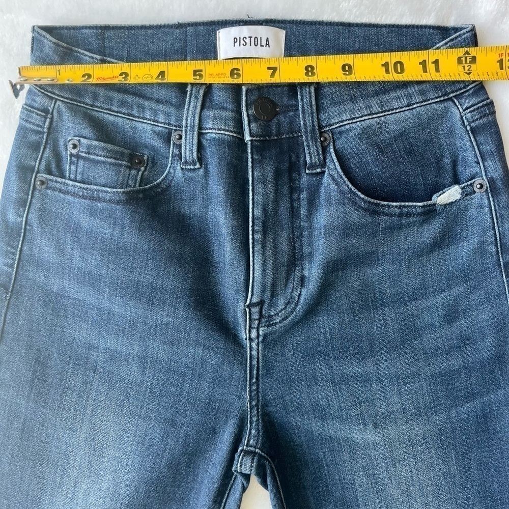 PISTOLA Women Denim Riley Mid-Rise Relaxed Jeans Straight Leg Spandex Size 25 - Picture 12 of 16